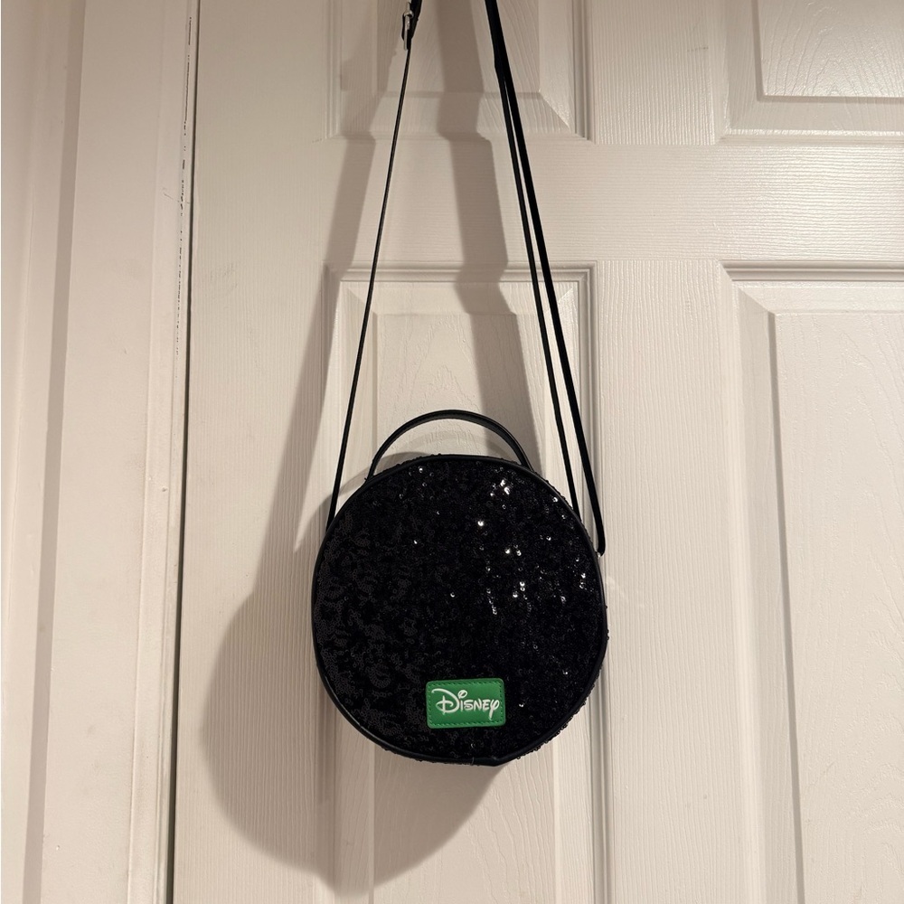 Black Sequin Disney Poison Apple Crossbody Bag - Picture 2 of 4